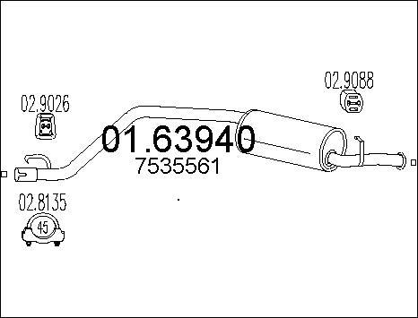 MTS 01.63940 - Глушник вихлопних газів кінцевий autocars.com.ua