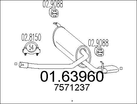 MTS 01.63960 - Глушник вихлопних газів кінцевий autocars.com.ua
