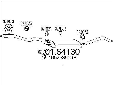 MTS 01.64130 - Глушник вихлопних газів кінцевий autocars.com.ua