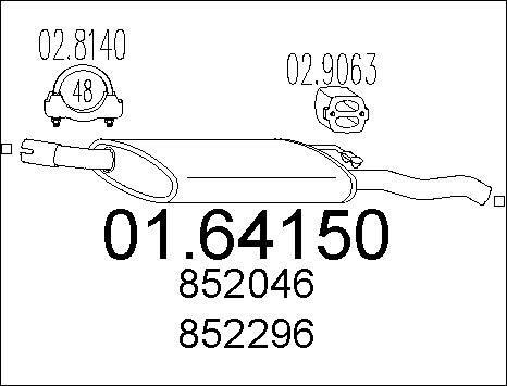 MTS 01.64150 - Глушник вихлопних газів кінцевий autocars.com.ua