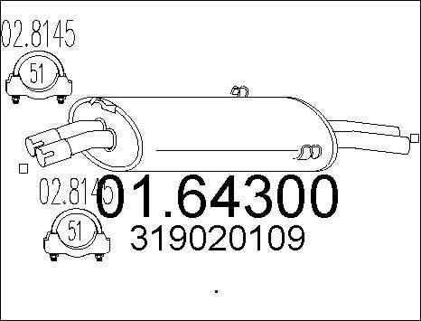 MTS 01.64300 - Глушитель выхлопных газов, конечный avtokuzovplus.com.ua