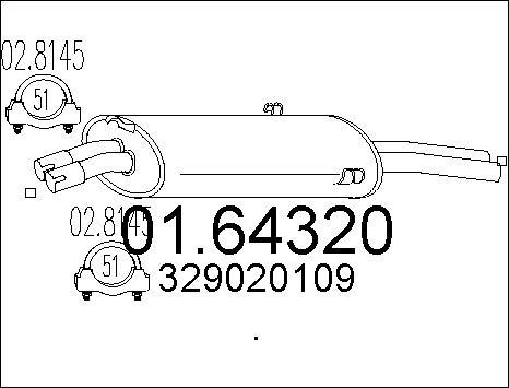 MTS 01.64320 - Глушитель выхлопных газов, конечный avtokuzovplus.com.ua