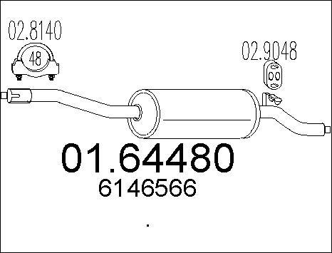 MTS 01.64480 - Глушник вихлопних газів кінцевий autocars.com.ua