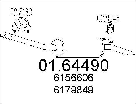 MTS 01.64490 - Глушник вихлопних газів кінцевий autocars.com.ua