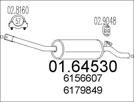 MTS 01.64530 - Глушник вихлопних газів кінцевий autocars.com.ua
