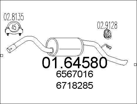 MTS 01.64580 - Глушник вихлопних газів кінцевий autocars.com.ua