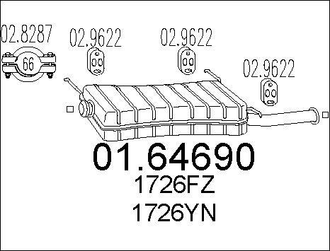 MTS 01.64690 - Глушитель выхлопных газов, конечный autodnr.net