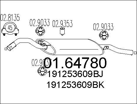 MTS 01.64780 - Глушитель выхлопных газов, конечный autodnr.net