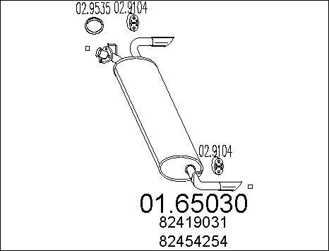 MTS 01.65030 - Глушитель выхлопных газов, конечный avtokuzovplus.com.ua