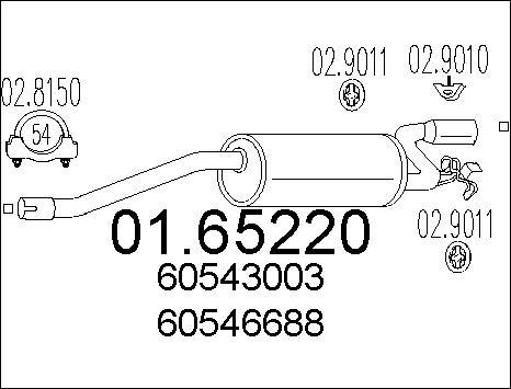 MTS 01.65220 - Глушитель выхлопных газов, конечный autodnr.net