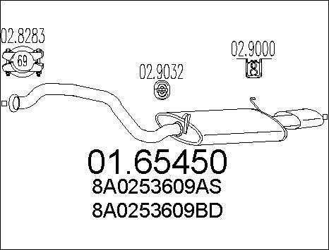 MTS 01.65450 - Глушник вихлопних газів кінцевий autocars.com.ua