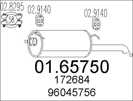 MTS 01.65750 - Глушник вихлопних газів кінцевий autocars.com.ua