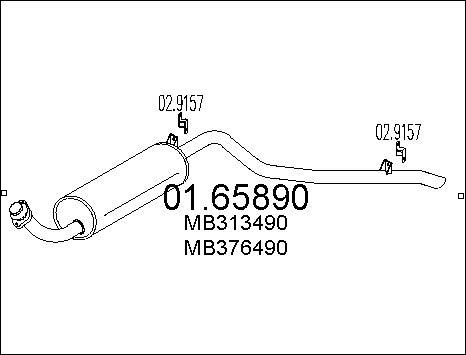 MTS 01.65890 - Глушник вихлопних газів кінцевий autocars.com.ua