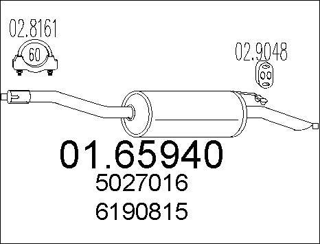 MTS 01.65940 - Глушник вихлопних газів кінцевий autocars.com.ua