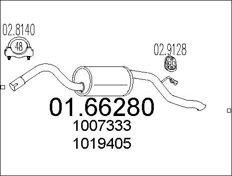MTS 01.66280 - Глушитель выхлопных газов, конечный avtokuzovplus.com.ua