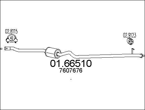 MTS 01.66510 - Глушник вихлопних газів кінцевий autocars.com.ua