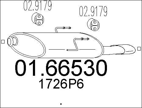 MTS 01.66530 - Глушник вихлопних газів кінцевий autocars.com.ua