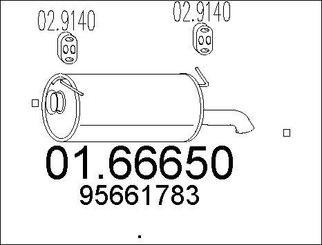 MTS 01.66650 - Глушитель выхлопных газов, конечный avtokuzovplus.com.ua
