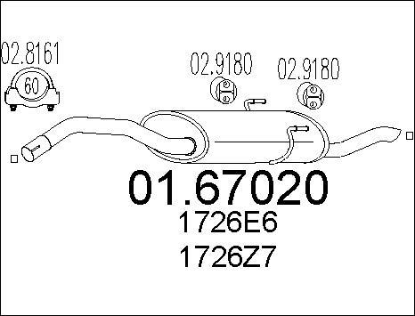 MTS 01.67020 - Глушник autocars.com.ua