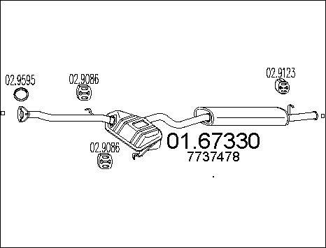 MTS 01.67330 - Глушник вихлопних газів кінцевий autocars.com.ua