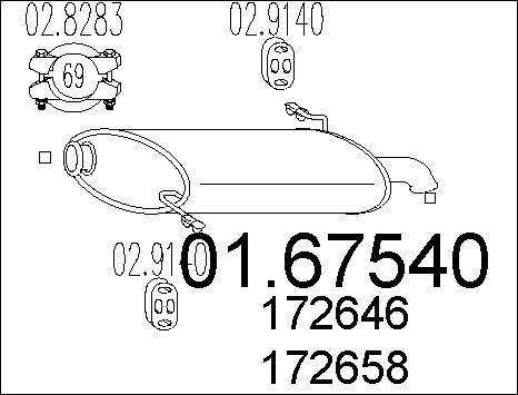 MTS 01.67540 - Глушитель выхлопных газов, конечный avtokuzovplus.com.ua