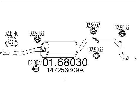 MTS 01.68030 - Глушитель выхлопных газов, конечный autodnr.net
