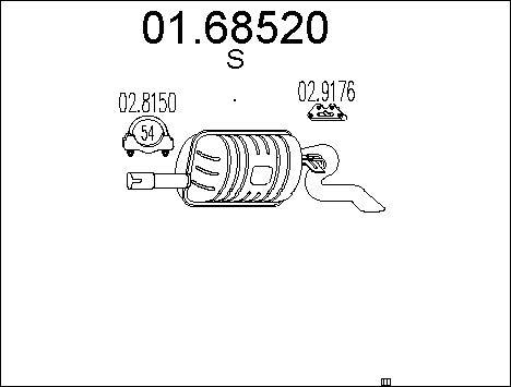 MTS 01.68520 - Глушитель выхлопных газов, конечный autodnr.net