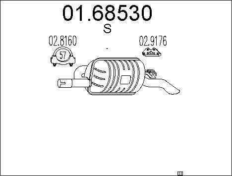 MTS 01.68530 - Глушник вихлопних газів кінцевий autocars.com.ua