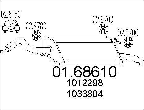 MTS 01.68610 - Глушник вихлопних газів кінцевий autocars.com.ua