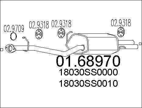 MTS 01.68970 - Глушник вихлопних газів кінцевий autocars.com.ua