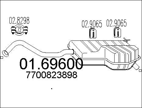 MTS 01.69600 - Глушник вихлопних газів кінцевий autocars.com.ua