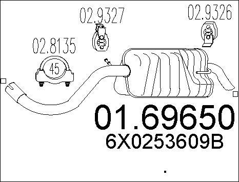 MTS 01.69650 - Глушник вихлопних газів кінцевий autocars.com.ua