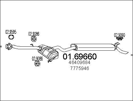 MTS 01.69660 - Глушник вихлопних газів кінцевий autocars.com.ua