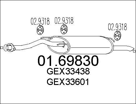 MTS 01.69830 - Глушник вихлопних газів кінцевий autocars.com.ua
