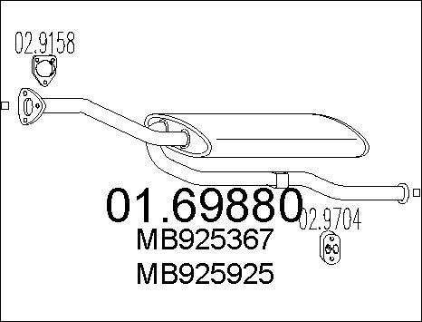 MTS 01.69880 - Глушитель выхлопных газов, конечный avtokuzovplus.com.ua