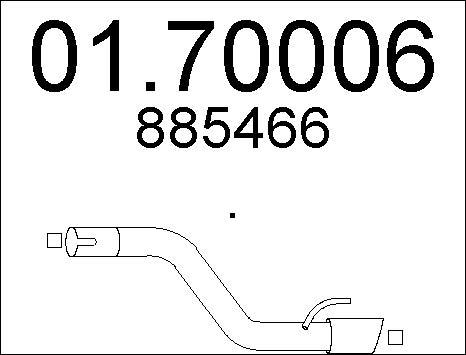 MTS 01.70006 - Труба вихлопного газу autocars.com.ua