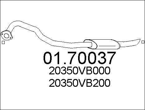 MTS 01.70037 - Труба вихлопного газу autocars.com.ua