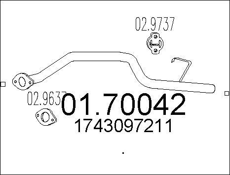 MTS 01.70042 - Труба выхлопного газа avtokuzovplus.com.ua