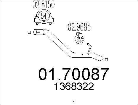 MTS 01.70087 - Труба выхлопного газа autodnr.net