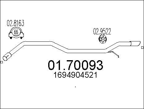 MTS 01.70093 - Труба выхлопного газа avtokuzovplus.com.ua
