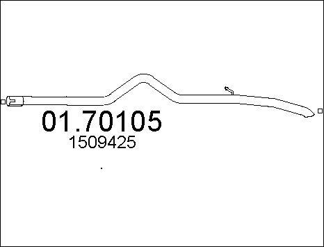 MTS 01.70105 - Труба вихлопного газу autocars.com.ua