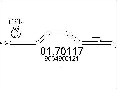 MTS 01.70117 - Труба выхлопного газа avtokuzovplus.com.ua