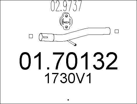 MTS 01.70132 - Труба вихлопного газу autocars.com.ua