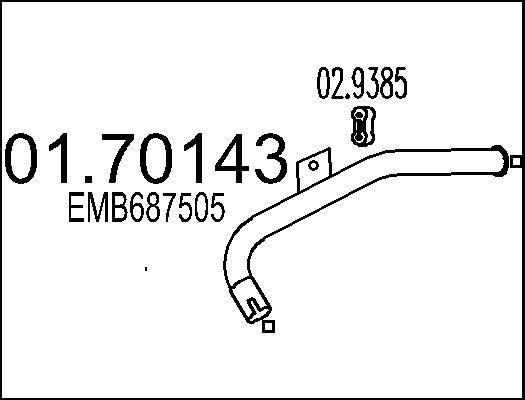 MTS 01.70143 - Труба вихлопного газу autocars.com.ua