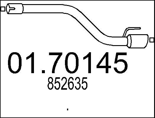 MTS 01.70145 - Труба вихлопного газу autocars.com.ua