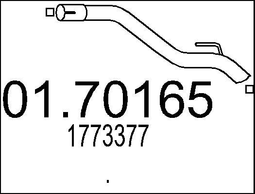 MTS 01.70165 - Труба вихлопного газу autocars.com.ua