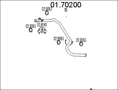 MTS 01.70200 - Труба вихлопного газу autocars.com.ua