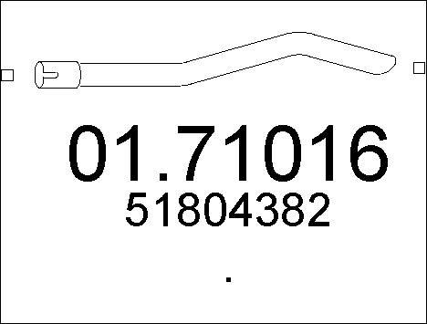 MTS 01.71016 - Труба вихлопного газу autocars.com.ua