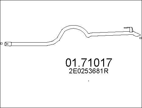 MTS 01.71017 - Труба вихлопного газу autocars.com.ua