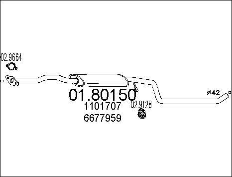 MTS 01.80150 - Середній глушник вихлопних газів autocars.com.ua